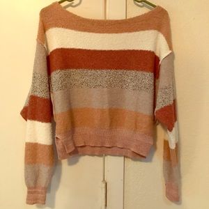 Free People cropped striped sweater